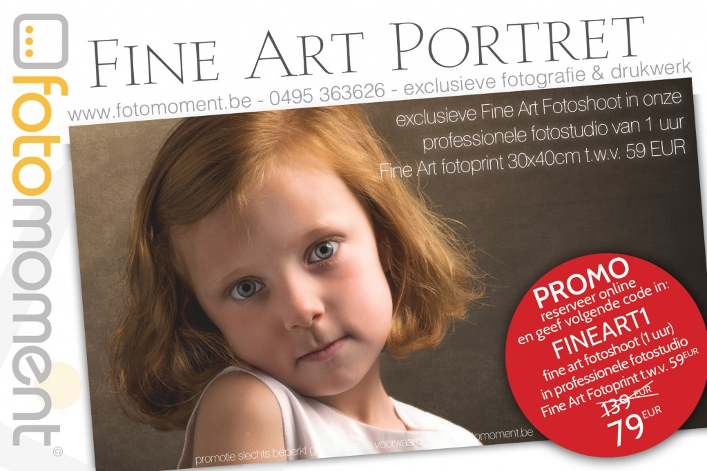 Cadeaubon: Fine Art Fotoshoot! PROMO 79 EUR ipv 139 EUR!